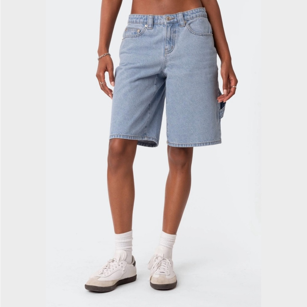 Edikted Cargo Jean Shorts
